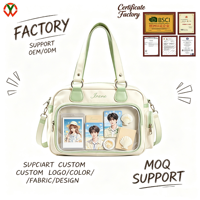 Sac à bandoulière transparent Ita Boston pour collection de badges et photocartes, usage quotidien et concerts, fabrication OEM ODM