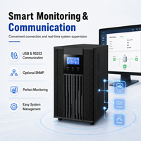 Onduleur en ligne haute fréquence 220 Vca à double conversion 6 kVA 10 kVA monophasé avec batterie sans entretien au plomb-acide et onde sinusoïdale pure