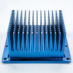 Dissipateur thermique à ailettes haute densité en aluminium usiné CNC sur mesure pour usage industriel OEM - Product Image 4