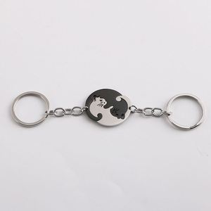 Colgante de Gato de Amor para Parejas, Llavero Antipérdida de Acero Inoxidable, Anillo para Colgar en Bolsos, Accesorios - Product Image 4