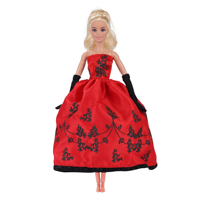 11,5-Zoll Baumwoll-Modepuppe mit Abendkleid und hängendem Schulterrock, Multi-Style für Halloween- und Neujahrsgeschenke