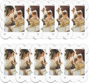 Cadre photo magnétique en acrylique 3x4 pour réfrigérateur, cadres transparents festonnés pour photos <span class=keywords><strong>Instax</strong></span>, cadre pour réfrigérateur - Product Image 1