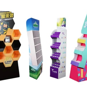 Présentoir de sol en carton ondulé recyclable pour produits de soin de la peau – Vente en gros - Product Image 5