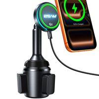 Support de chargeur de voiture magnétique sans fil LISEN 2026 avec support de téléphone à refroidissement rapide 25W pour iPhone 17 16 15 Pro Max