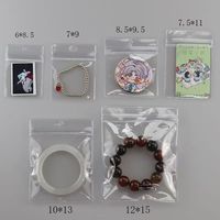 Mini-sacs DIY transparents refermables à fermeture éclair en PVC pour breloques de sac, bijoux, badges, photos et petits objets