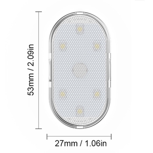 ไฟต้อนรับรถยนต์แบบแม่เหล็ก 1 ชิ้น ไฟ LED ชาร์จ USB เปิดประตูอัตโนมัติ ปลอดภัย ป้องกันการชน ไฟสัญญาณ ไฟกลางคืนแบบสัมผัส - Product Image 6