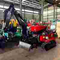 Traktor Crawler Baru 25HP/35HP 2WD/4WD dengan Hydraulic Hammer, Quick Hitch, Tiller, Cultivator, Mini Rotary Tiller, Mesin Pertanian untuk Kebun