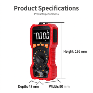 Multímetro Digital de 4 Dígitos, 1000V DC, 750V AC, 20A, Corriente, Rango Automático, Reparación Eléctrica - Product Image 2