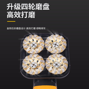 Handheld Coarse Grinder With Extension Rod For Wall Floor Sanding Polishing Electric Professional Grade - Product Image 3