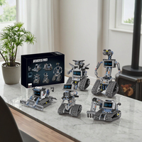 Robot estrellado de cinco variables para niños, programación de vapor DIY, bloques de construcción, modo de giroscopio controlado a distancia, ruta de cuatro canales
