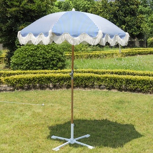 <span class=keywords><strong>2022</strong></span> chine fantastique ensemble de Parasol de plage de luxe, pampilles en bois, Parasol de plage en plein air, parapluie, Cabana de plage et chaises - Product Image 3