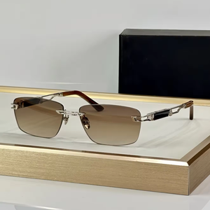 Lunettes de soleil carrées vintage de créateur pour femmes, de haute qualité et tendance, lunettes de soleil rétro de luxe pour hommes, monture en titane UV400, lunettes pour homme - Product Image 5