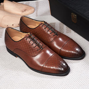Sh12148a cuero de vaca genuino 2024 zapatos de moda para hombres chaussures classe Cuir montante - Product Image 1