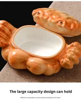Bol en porcelaine de Chine en forme de crabe, tendance 2025, classique, non toxique, vaisselle de table pour fruits de mer, inspiré des animaux marins, décoration côtière