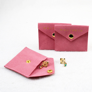 Custom logo Velvet Bag Faux Suede Microfiber Jewelry <b>Envelope</b> Pouch Jewelry Packaging Pouch for Jewelry - Product Image 2