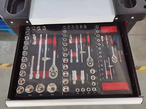 420 Pcs Nhiệm Vụ Nặng Nề 7-Ngăn Kéo Hiện Đại Thép Không Gỉ Công Cụ Xe Đẩy Nhà Để Xe Công Cụ Tủ/Giỏ Hàng/Ngực Cơ Khí OEM - Product Image 4