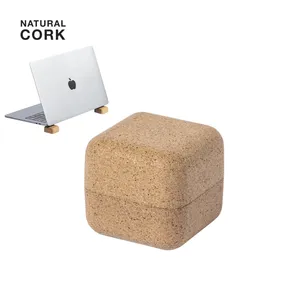 Soporte para portátil de corcho natural, gadgets ecológicos - Product Image 1