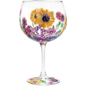 Marguerites peintes à la main, 1 unité, fleurs, en verre - Product Image 3