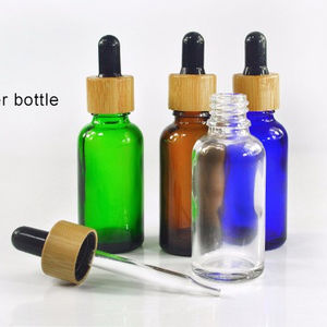 Flacon compte-gouttes en verre de 20ml 30ml avec logo personnalisé compte-gouttes noir pour huiles essentielles pour la surface de sérigraphie de crème de soin de la peau - Product Image 2