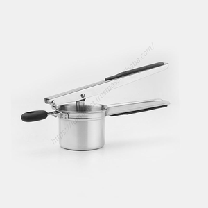 Wholesale Syh1195 Heavy Duty Stainless Steel Potato Masher <b>Kitchen</b> <b>Gadget</b> 3 Interchangeable Fineness Discs Vegetable Garlic - Product Image 5