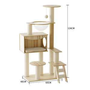 Casa para Gatos Moderna, Nueva y en Oferta, para Todas las Estaciones, con Estructura de Escalada Integrada, Plataforma de Salto y Árbol para Gatos - Product Image 3
