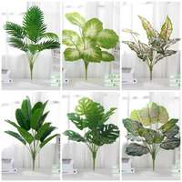 Plantes artificielles de style nordique Monstera Strelitzia pour la décoration intérieure, feuillage en plastique réaliste au toucher naturel