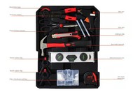186 Piece Carbon Steel Portable Manual Hardware Household Toolbox Set