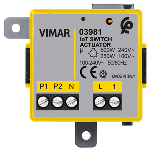 โมดูลรีเลย์ Vimar IoT Switch Actuator 240V 500W สำหรับระบบอัตโนมัติบ้านอัจฉริยะ - Product Image 1