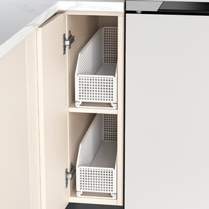 Estante de Almacenamiento Extraíble Minimalista de Plástico para Armarios de Cocina, Fácil Instalación, Organizador de Platos, Blanco - Product Image 1