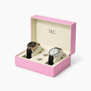 Boîte à montres en quartz, boîte de présentation de bijoux en cuir PU de luxe, coussin en daim pour montre, logo personnalisé en relief pour l'emballage de montres de luxe OEM - Product Image 1