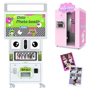 Korean PhotoBooth Machine Vending Machines Mirror Printing Photo Booth For Sale Lifelong Remote Guidance