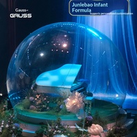 Dôme à bulles gonflable et sphère d'exposition en cristal, tente à bulles gonflable pour exposition, boule de cristal pour événement, décoration de scène
