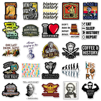 50 autocollants créatifs et amusants avec citations historiques et dessins de bandes dessinées, directement de l'usine, pour décorer les carnets, les sacs à dos et les journaux