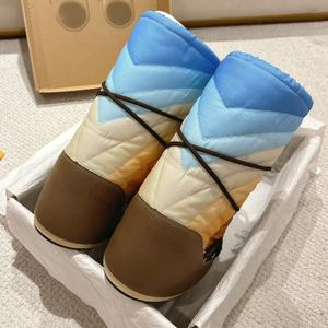 High Quality Luxury Designer Genuine Leather Thermal Autumn Winter Snow Boots Chunky Walking Style Anti slip Sports Ski Shoes - Product Image 3