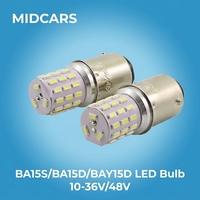 Ampoule LED BA15D professionnelle, voyant de signalisation multivolts 12V 24V pour machine-outil d'usine, PLC, armoire, voyant d'état, blanc