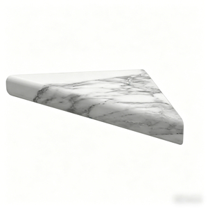 Étagères d'angle de <span class=keywords><strong>douche</strong></span> encastrées murales en résine à motif marbre blanc Calacatta, 15 pouces, personnalisées OEM, pour salle de bain moderne - Product Image 2