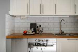 Meubles de cuisine sur mesure style ouvert simple, panneaux de porte en bois à grain naturel, meubles de maison entière en quartz - Product Image 4