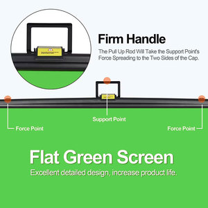Best Collapsible Canvas Photo <strong>Background</strong> Backdrop Green Floor Rising Green Screen <strong>Background</strong> with Stand for Video Conference - Product Image 2