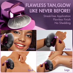 Brocha Kabuki corporal de alta calidad, brocha aplicadora de mezcla autobronceadora, cerdas veganas, brocha Kabuki bronceadora de maquillaje de piernas de cuerpo grande - Product Image 2