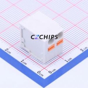 KF239-5.08-2P Spring Terminal Block Through hole Component (THT),P=5.08mm Connector 1x2P 5.08mm White 2P - Product Image 1