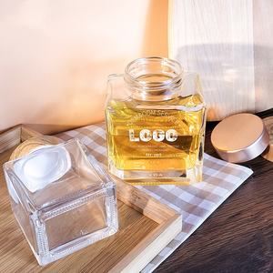 Offre Spéciale épaissi plat carré Cube miel verre <span class=keywords><strong>Pot</strong></span> petites bouteilles de bocal Mason en verre scellé <span class=keywords><strong>vide</strong></span> ForJuice miel confiture - Product Image 4