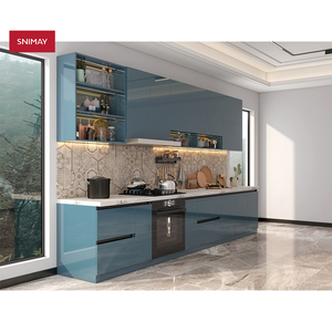 Moderne Hoogglans Huis Polyurethaan En Laminaat Meubelen Keukenkasten Met Ijsland Te Koop - Product Image 1