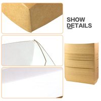 Boîte en papier kraft brun naturel pliable personnalisée pour la restauration rapide, idéale pour les hot-dogs, les frites, les collations et les barbecues