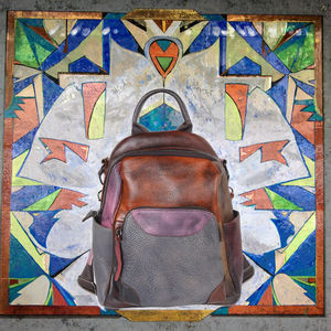 Sac à dos en cuir de vache véritable pour femmes sac à main décontracté haute capacité Style Vintage nouveau sac de voyage en plein air couverture de doublure en Polyester - Product Image 3