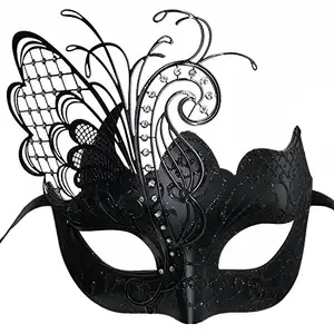 Masques de fête mascarade en œil de chat, pour fête d'halloween, bal du vendredi, décoration murale et de mariage