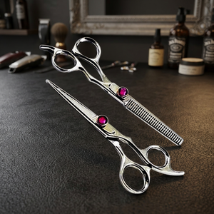 ASAP 6-inch Right Handed Stainless Steel Salon Haircut Scissors Eco-Friendly Blunt Hair Cutting Plastic Handle Medium Handle - Product Image 3