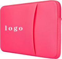 Housse d'ordinateur portable souple multicolore, sacoche, logo personnalisé, sac d'ordinateur portable souple avec poche