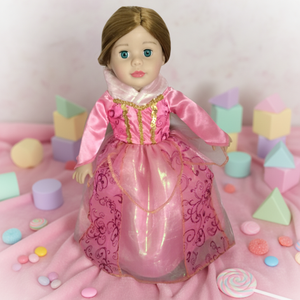 Jouet éducatif personnalisé en vinyle souple, poupée en peluche princesse de 18 pouces, ensemble cadeau pour enfants - Product Image 1