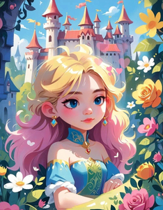 LS 60x60CM Sunflower Girl 5D DIY Diamond Painting Kit Full Resin Square/Round avec fairy AB Drill Velvet Canvas Printed Painting - Product Image 2