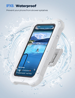 Support de téléphone étanche Lamicall STRY01 pour douche et salle de bain, gadget mural réglable et rétractable à 480°, anti-buée, écran tactile